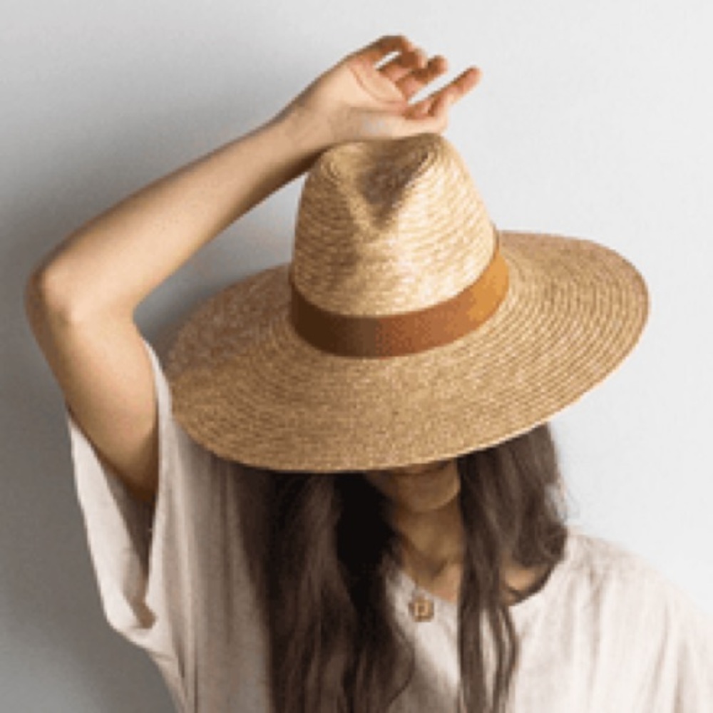 NWOT GIGI PIP Isla Straw Fedora Hat Women’s One Size - Picture 4 of 16